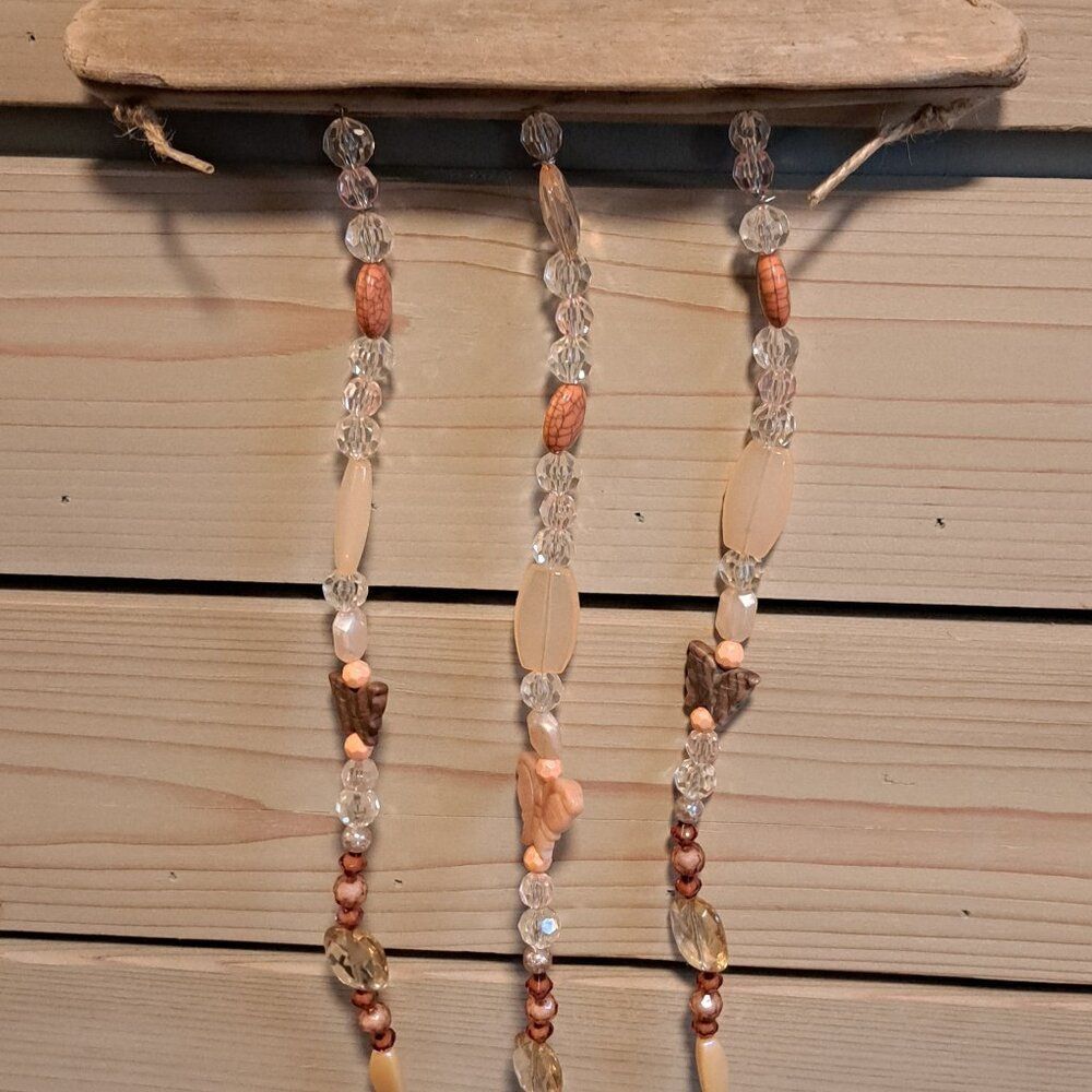 Handmade- Driftwood and Bead Windchime- Butterflies